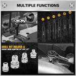 ELEAD 33-Piece Combination Ratchet Wrench Set | SAE & Metric Sizes (1/4" to 3/4" & 6-18mm) | 72-Tooth Gear Design | CR-V Steel | Organizer Carry Case | Ideal for Mechanics & DIY