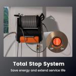 Giraffe Tools Grandfalls Retractable Pressure Washer Pro, Wall Mount Pressure Washer, Electric Power Washer, Automatic Rewind, Max 2900PSI 2.2GPM, Dark Silver Case with 100ft Pressure Hoses