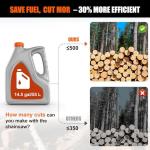 68CC Gas Powered Chainsaw 22 24 Inch Bar Chainsaws 2-Cycle Cordless Handheld Petrol Gasoline Chain Saw for Tree Felling Forestry Logging Backyard Storm Farm Wood Cutting