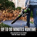 EGO Power+ Leaf Blower, Cordless Electric 880 CFM, Includes (2) 56V 4.0Ah Batteries and Charger - LB8803-2