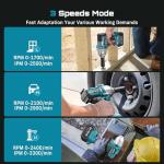 Seesii Impact Wrench 665 FT-LBS(900N.m) 3300IPM 1/2 Impact Gun High Torque Electric Impact Driver Cordless Impact Wrench with 21V 2x4.0Ah Battery 6 Sockets&Case for Home Car Tire Lug Nut Removal Tool