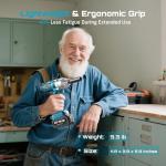Seesii Impact Wrench 665 FT-LBS(900N.m) 3300IPM 1/2 Impact Gun High Torque Electric Impact Driver Cordless Impact Wrench with 21V 2x4.0Ah Battery 6 Sockets&Case for Home Car Tire Lug Nut Removal Tool