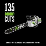 EGO POWER+ Chain Saw, 20” Battery Powered Chainsaw, Electric Cordless, Battery and Charger Not Included – CS2000