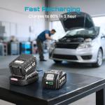 Seesii Impact Wrench 665 FT-LBS(900N.m) 3300IPM 1/2 Impact Gun High Torque Electric Impact Driver Cordless Impact Wrench with 21V 2x4.0Ah Battery 6 Sockets&Case for Home Car Tire Lug Nut Removal Tool