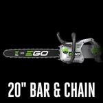 EGO POWER+ Chain Saw, 20” Battery Powered Chainsaw, Electric Cordless, Battery and Charger Not Included – CS2000