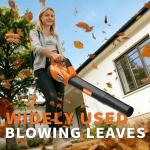 2026 Upgrade Leaf Blower, Leaf Blower Cordless with 2 * 2.6AH Batteries and Fast Charger, 450CFM &150MPH and 2 Speed Mode, Lightweight Electric Leaf Blowers for Lawn, Yard, Leaves, Dust Care (Orange)