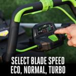 EGO Power+ LM2206SP 56-Volt 22-Inch Aluminum Deck Select Cut Self-Propelled Cordless Lawn Mower with 10.0Ah Battery, 700W Turbo Charger Included Plus Extra BA2800T 5.0Ah Battery