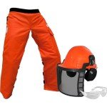 Chainsaw Safety Apparel Set with Chaps and Goggles