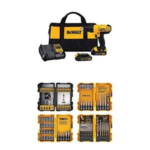 DEWALT 20V MAX Cordless Drill Kit with 100 Bits