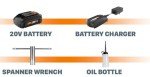 WORX 20V Cordless Jawsaw Chain Saw with Battery