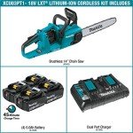 Makita 18V X2 Cordless 14-Inch Chainsaw with Batteries