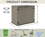 HOMSPARK Weather-Resistant Outdoor Storage Cabinet 26 cu.ft