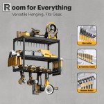 Power Tool Organizer with Charging Station & Drill Holders