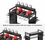 Power Tool Organizer Cart with Charging Station