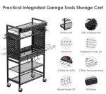 Power Tool Organizer Cart with Charging Station