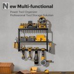 Power Tool Organizer with Charging Station & Drill Holders