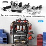 Power Tool Organizer Cart with Charging Station
