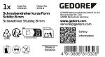 GEDORE 2153 Stubby Screwdriver Set - 8mm