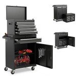 Goplus 5-Drawer Rolling Tool Chest in Black