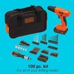 BLACK+DECKER Cordless Project Kit with 100 Accessories