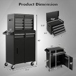 Goplus 5-Drawer Rolling Tool Chest in Black
