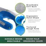 Showa 300L-09 Rubber-Coated Gloves, Large, 12 Pairs