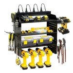 Modular Power Tool Wall Organizer with Charging Station