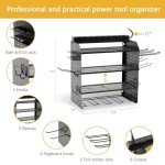 Modular Power Tool Wall Organizer with Charging Station