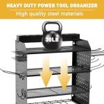 Modular Power Tool Wall Organizer with Charging Station