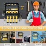 Modular Power Tool Wall Organizer with Charging Station