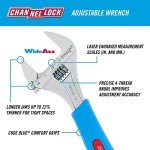 Channellock 8WCB WideAzz Adjustable Wrench with Blue Grips