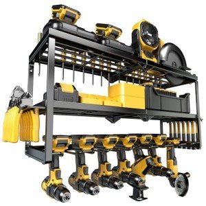 Amoowis Heavy-Duty Power Tool Organizer Rack