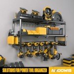 Amoowis Heavy-Duty Power Tool Organizer Rack