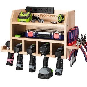 WORKPRO Wall-Mounted Power Tool Organizer Rack