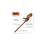 BLACK+DECKER 40V MAX Cordless Hedge Trimmer