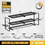 Amoowis Heavy-Duty Power Tool Organizer Rack