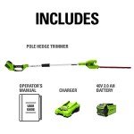 Greenworks 40V Cordless 20" Hedge Trimmer Bundle