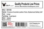 G & F Leather Palm Work Gloves, 5-Pair Set
