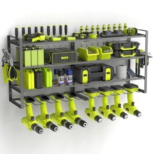 SUNALLY Heavy Duty Power Tool Organizer Rack