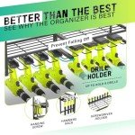 SUNALLY Heavy Duty Power Tool Organizer Rack