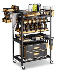 Rolling Tool Organizer with Wheels for Drills