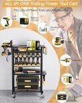 Rolling Tool Organizer with Wheels for Drills