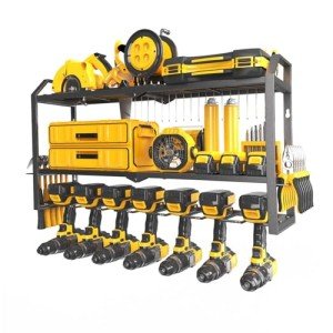 Power Tool Wall Organizer with Drill Holders