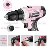 GardenJoy 12V Cordless Power Drill Set with Accessories