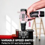GardenJoy 12V Cordless Power Drill Set with Accessories