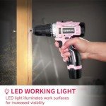 GardenJoy 12V Cordless Power Drill Set with Accessories