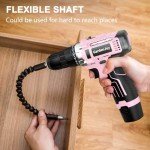 GardenJoy 12V Cordless Power Drill Set with Accessories