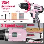 GardenJoy 12V Cordless Power Drill Set with Accessories