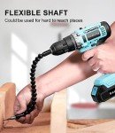 GardenJoy 21V Cordless Power Drill Set with Accessories