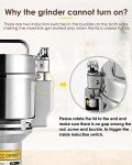 CGOLDENWALL Electric Grain Mill Grinder 300g